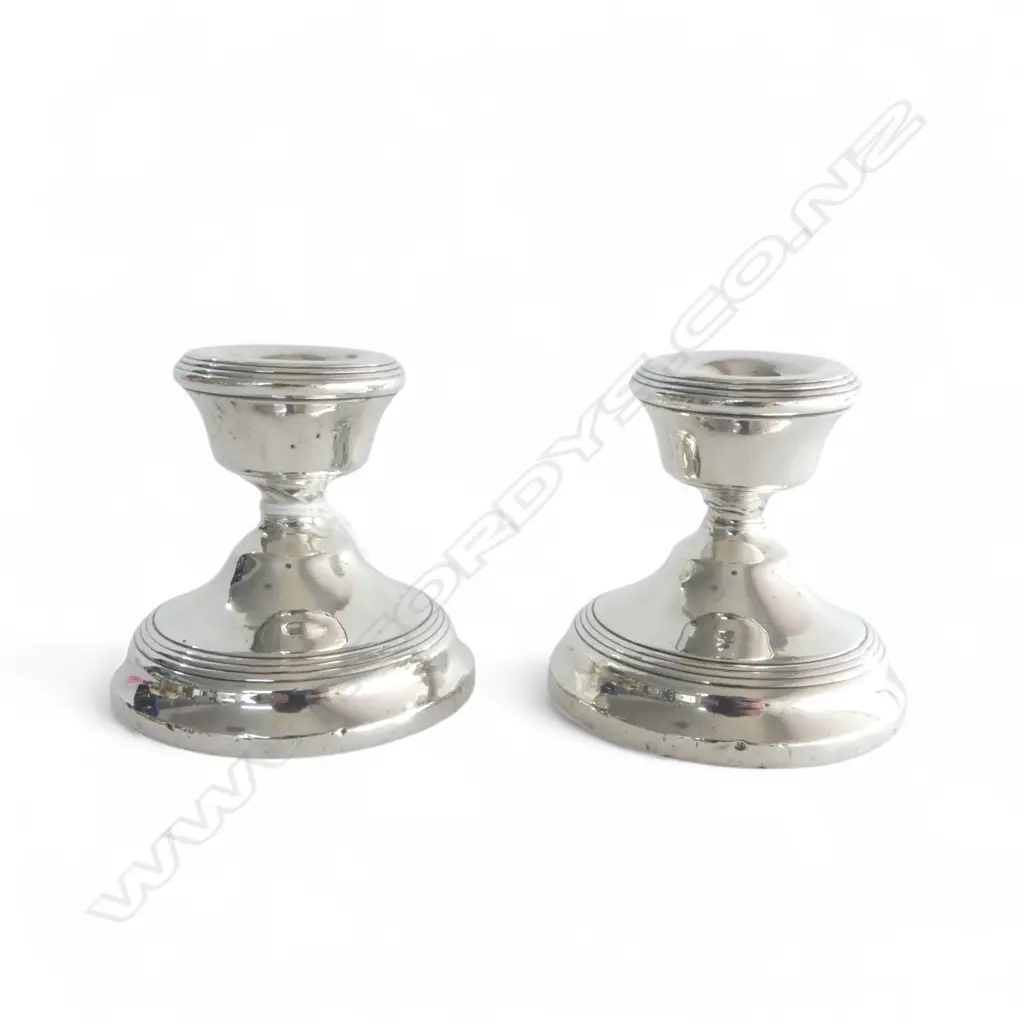 PR STG SILVER CANDLESTICKS, WEIGHTED H.70mm Image 1++