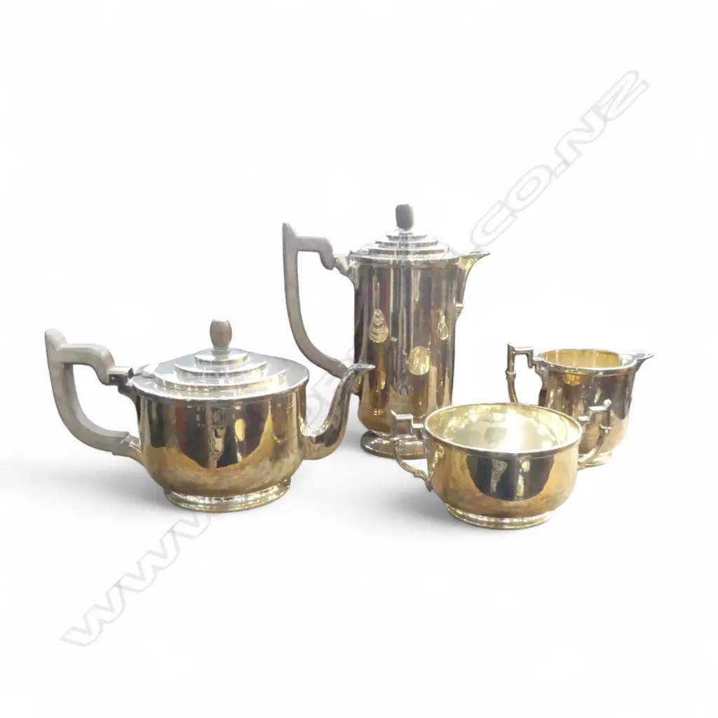 4 PCE STG SILVER TEA / COFFEE SET, RICHARD COMYNS LONDON 1946 1439gms Image 1++
