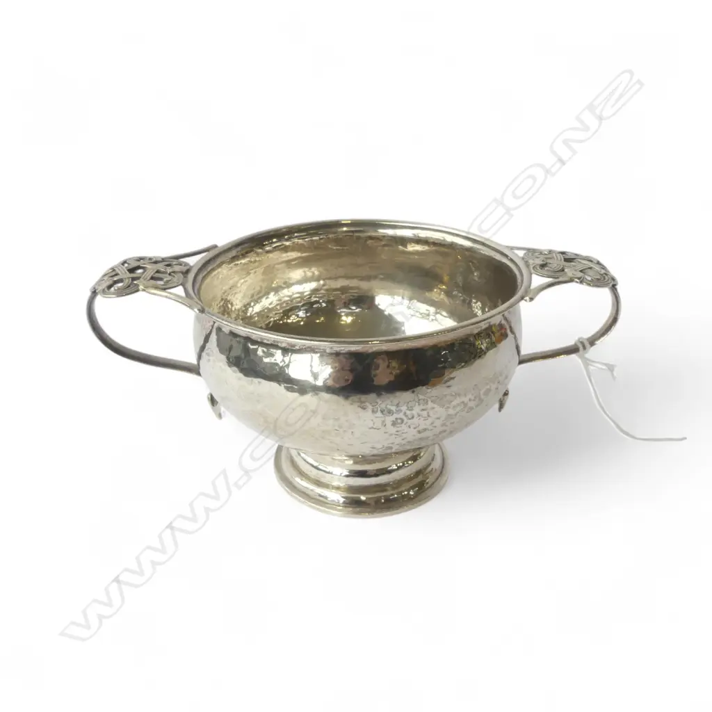 STG SILVER ARTS & CRAFT PORRINGER, SANDHEIM BROTHERS, LONDON 1921, 220gms Image 1++
