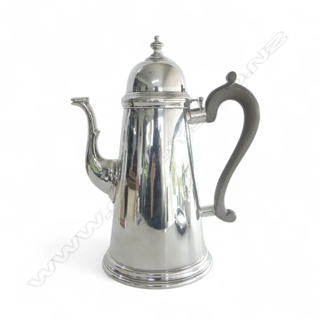 GEORGIAN STYLE STG SILVER COFFEE POT, SHEFFIELD 1979 H.255mm, 915gms Image 1++