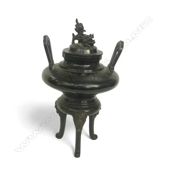 JAPANESE BRONZE CENSER H.195mm