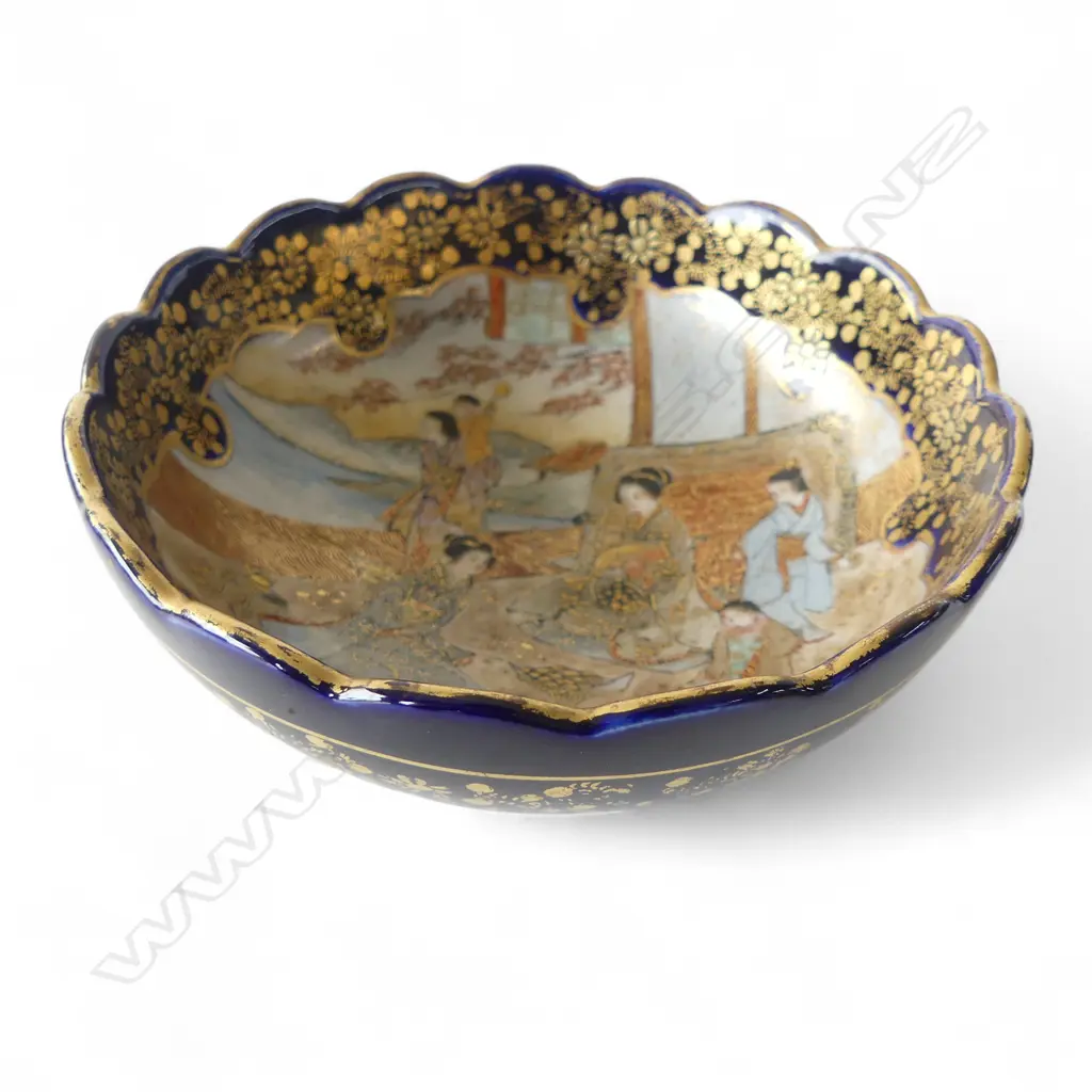 MEHJI PERIOD SATSUMA BOWL SIGNED DIA120MM Image 1++