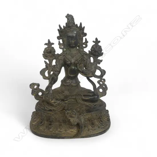 ORIENTAL BRONZE FIGURE H.210mm