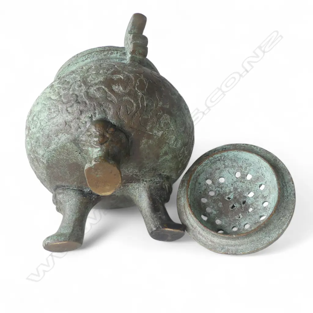 HEAVY BRONZE CHINESE CENSER H.260mm Image 1++