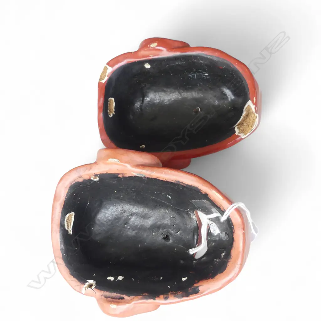PR OLD JAPANESE PUPPET MASKS (BUNRAKU) 120x100mm Image 1++