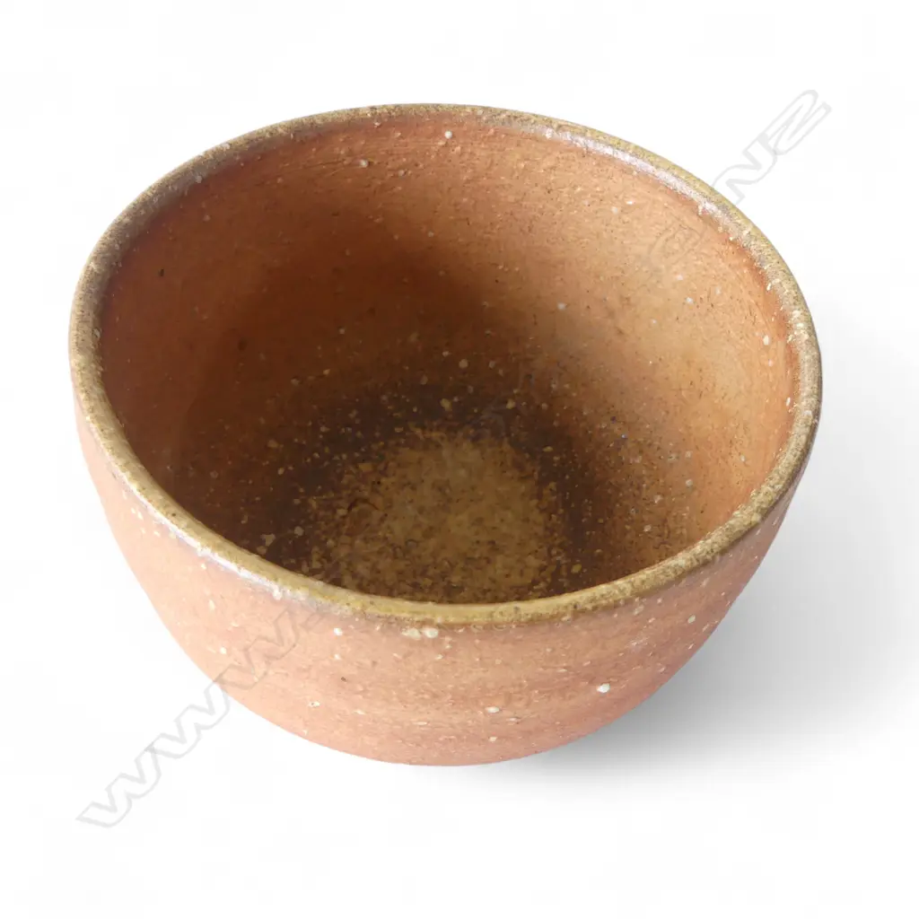 VINTAGE JAPANESE SHIGARAKI TEA BOWL (matcha type) rustic style textured glaze Dia. 135mm  Image 1++