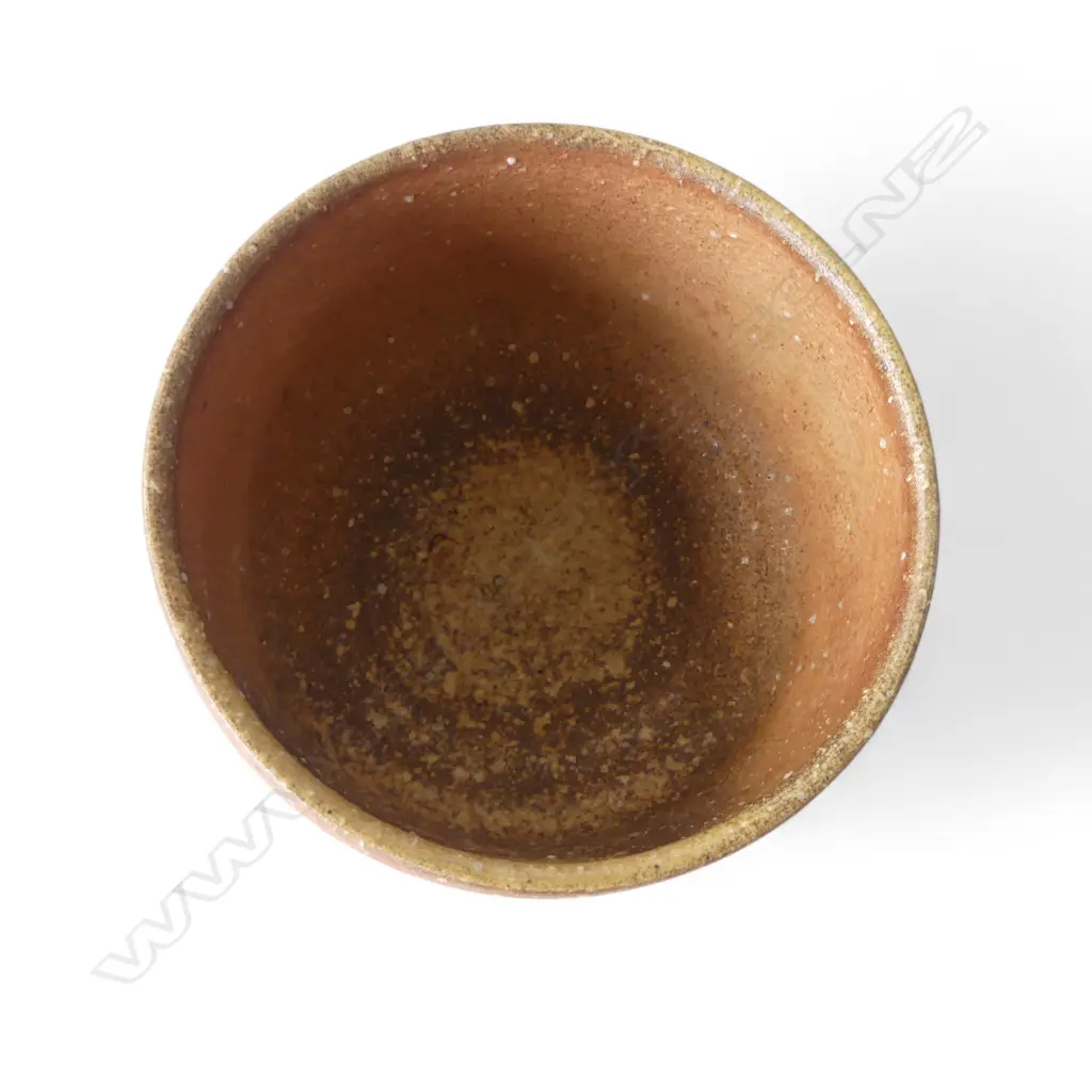 VINTAGE JAPANESE SHIGARAKI TEA BOWL (matcha type) rustic style textured glaze Dia. 135mm  Image 1++