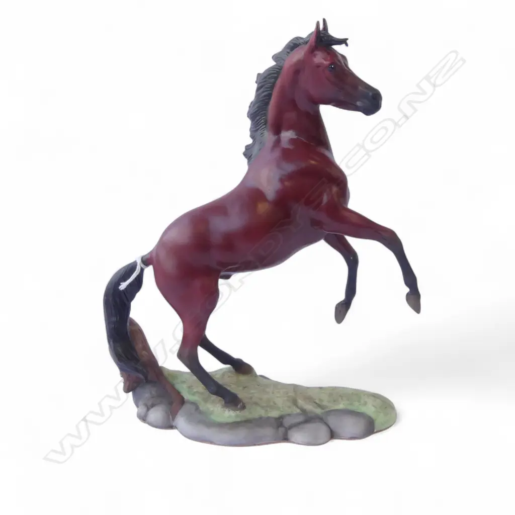FRANKLIN MINT CHINA REARING HORSE ORNAMENT H240MM Image 1++