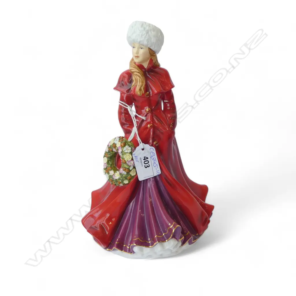 ROYAL DOULTON FIGURE HOLIDAY GREETINGS H.240mm in box Image 1++