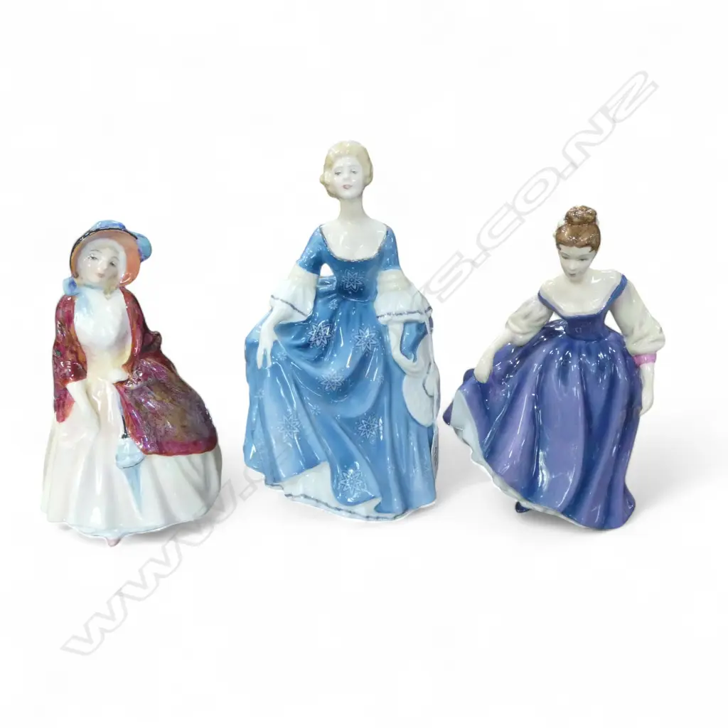 3 ROYAL DOULTON FIGURES; 'HILARY', 'ALYSSA' & 'PAISLEY SHAWL' H.160mm Image 1++