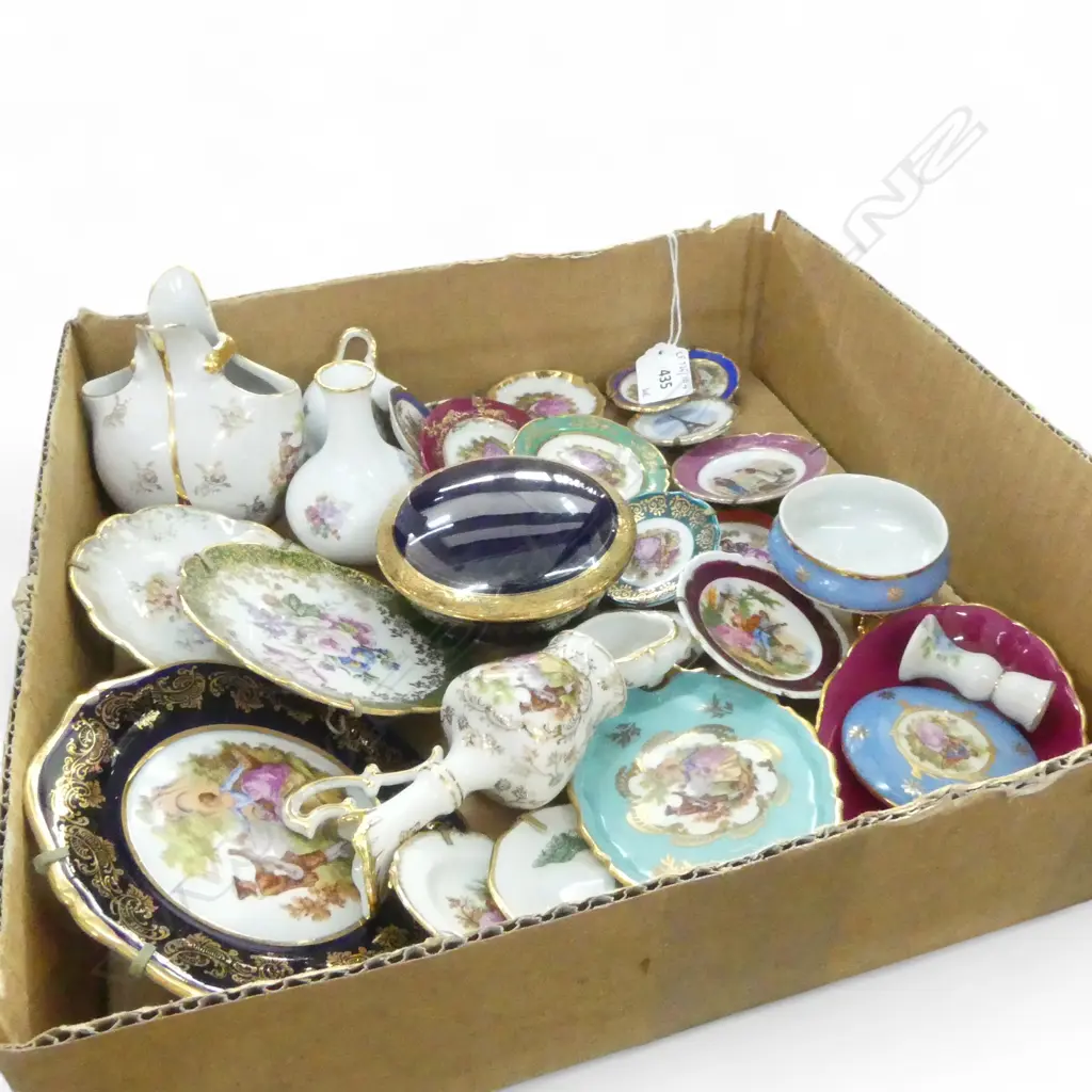 COLLECTION OF 30 PLUS MINITURE LIMOGE CHINA PCS TALLEST 120MM Image 1++