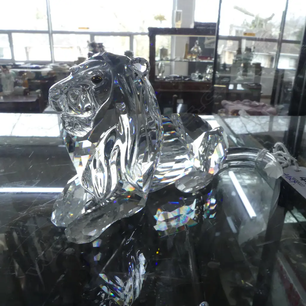 SWAROVSKI 'INSPIRATION AFRICA - THE LION' 1995, L.130mm + BOX Image 1++