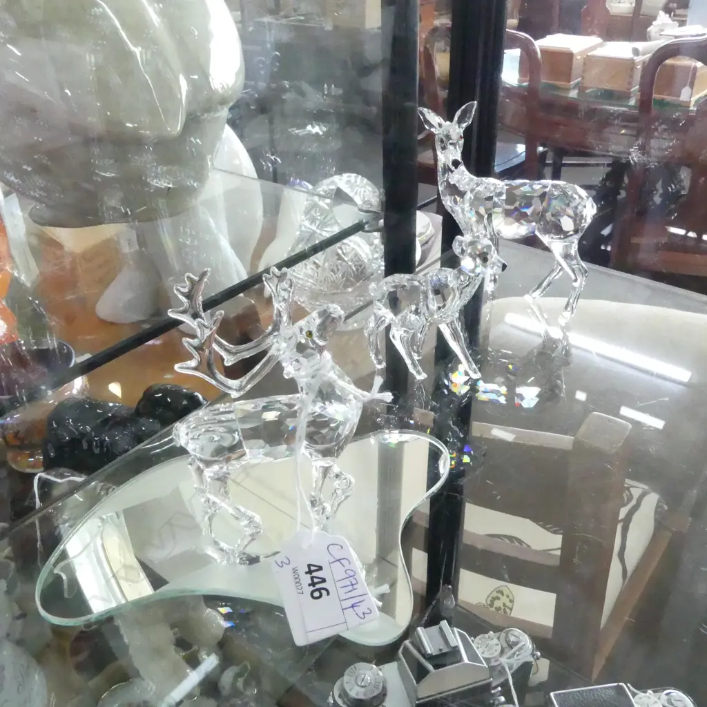 3 SWAROVSKI DEER H.80mm, ALL BOXED Image 1++