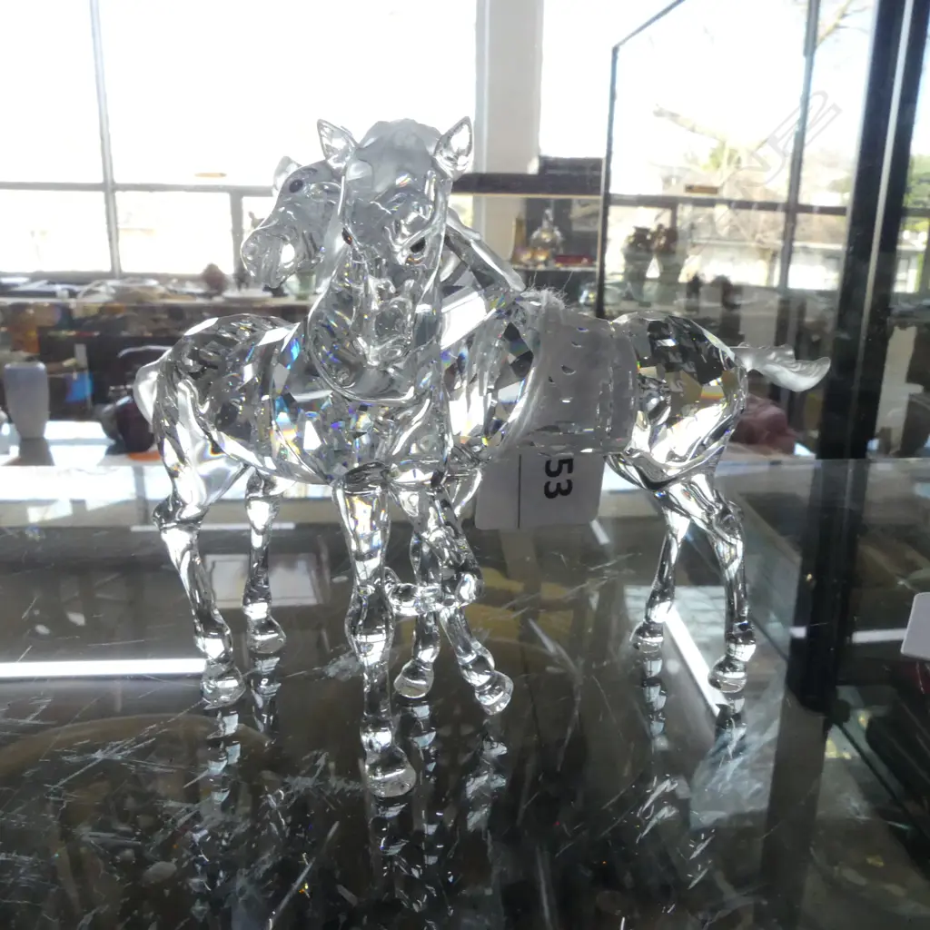 SWAROVSKI TWO HORSES ORNAMENT H.90mm Image 1++