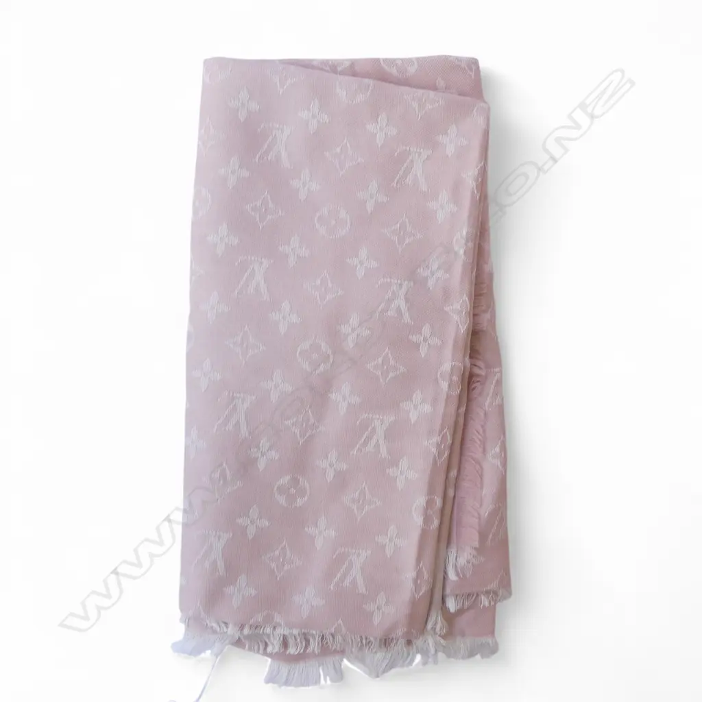 LOUIS VUITTON SILK/WOOL PINK SHAWL, purchased LV store, Queen St, Auckland Image 1++