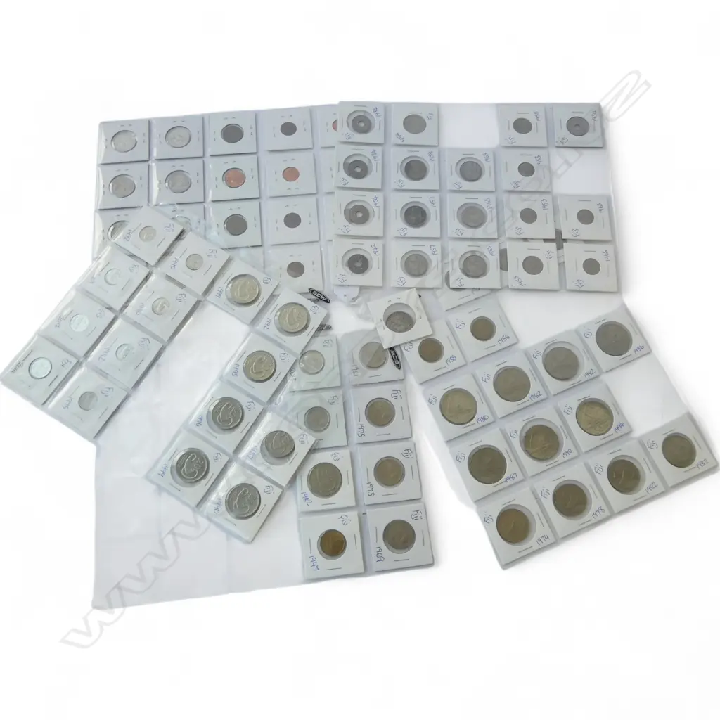 5 PAGE COLLECTION OF FIJIAN COINS  Image 1++