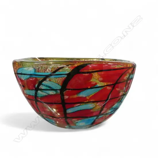 ART GLASS BOWL H.115mm, 210mm dia