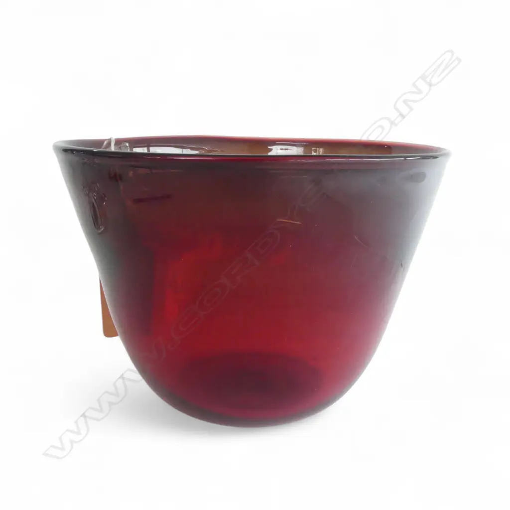 TONY KUEOFER RUBY GLASS BOWL H.160mm Image 1++