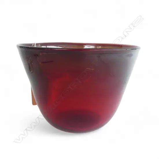 TONY KUEOFER RUBY GLASS BOWL H.160mm