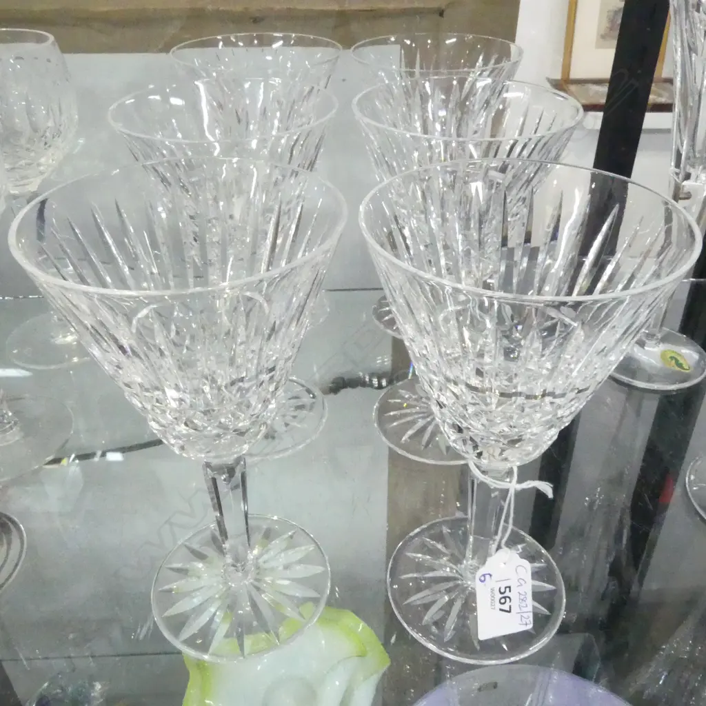 6 WATERFORD WINE GLASSES H.175mm Image 1++