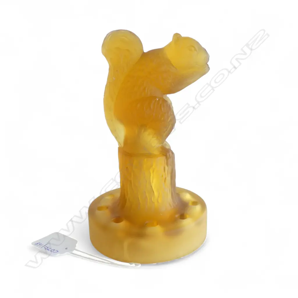 VINTAGE AMBER GLASS SQUIRREL H170MM Image 1++