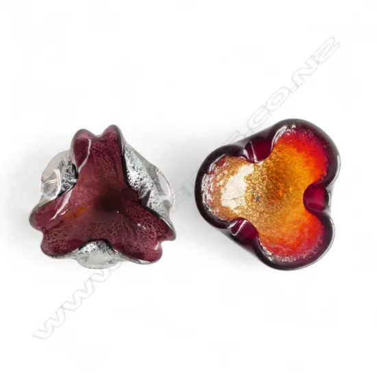 2 MURANO BOWLS 130mm dia