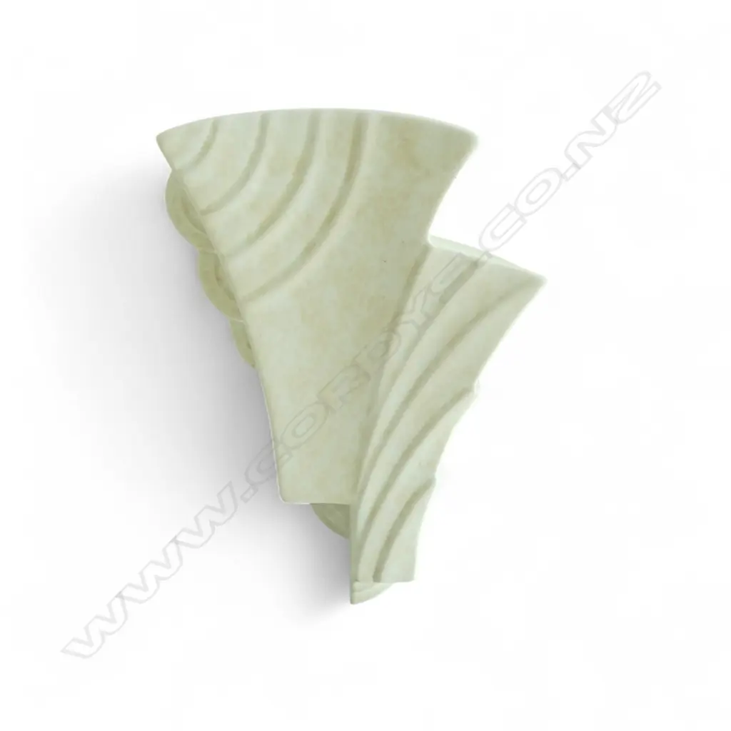 1960's ROYAL COPENHAGEN BACA FAIENCE VASE by NILS THORSSON, H.130mm & ART DECO WALL VASE, H.200mm Image 1++