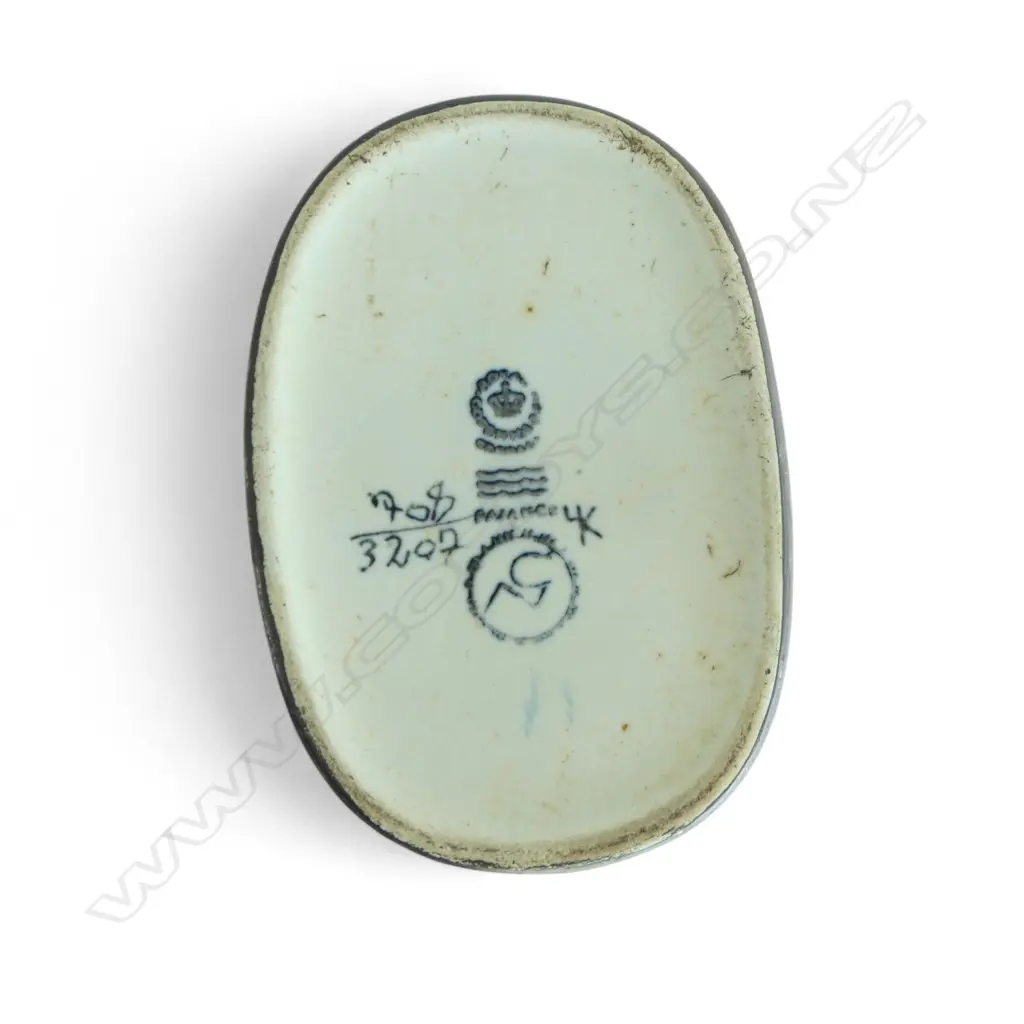 1960's ROYAL COPENHAGEN BACA FAIENCE VASE by NILS THORSSON, H.130mm & ART DECO WALL VASE, H.200mm Image 1++