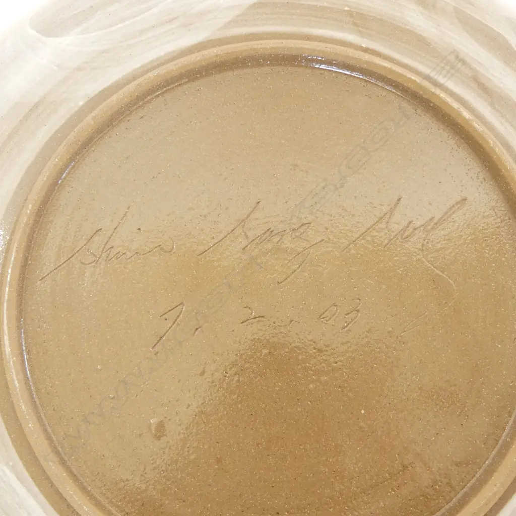 KEUM SUN LEE WIDE DISH, BROWN/CREAM/SILVER, Dia.350mm Image 1++