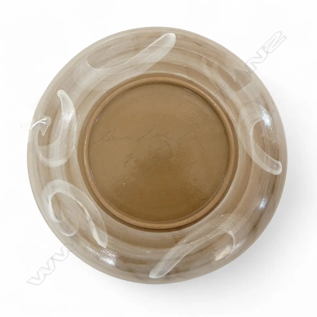 KEUM SUN LEE WIDE DISH, BROWN/CREAM/SILVER, Dia.350mm Image 1++