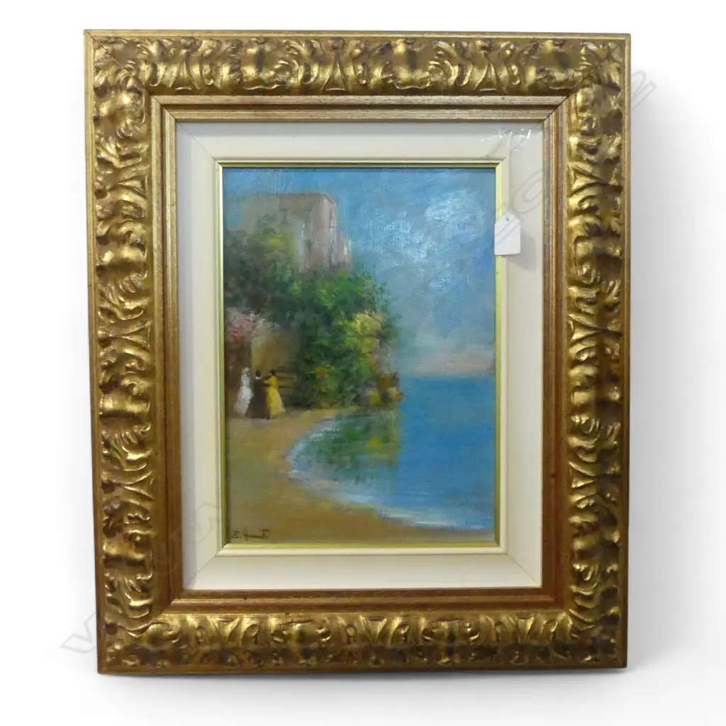 EDUARDO AMATO VILLA A SORRENTO 1996 OIL ON BOARD SIGNED AND DATED 340 X 250 MM Image 1++