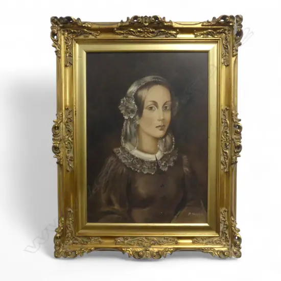 PAUL VASCO PAIR OF PORTRAITS OF A YOUNG MAN AND WOMAN 1981 OIL ON CANVAS SIGNED 680 X 485 MM