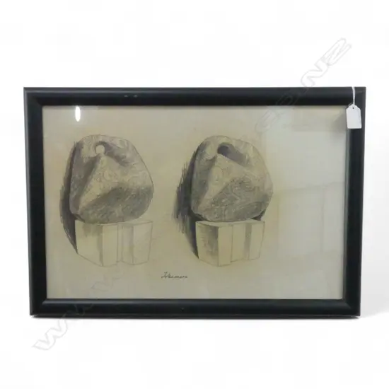 RUSSELL CLARK, 'TOKOMARU', GRAPHITE ON PAPER, 300x470mm