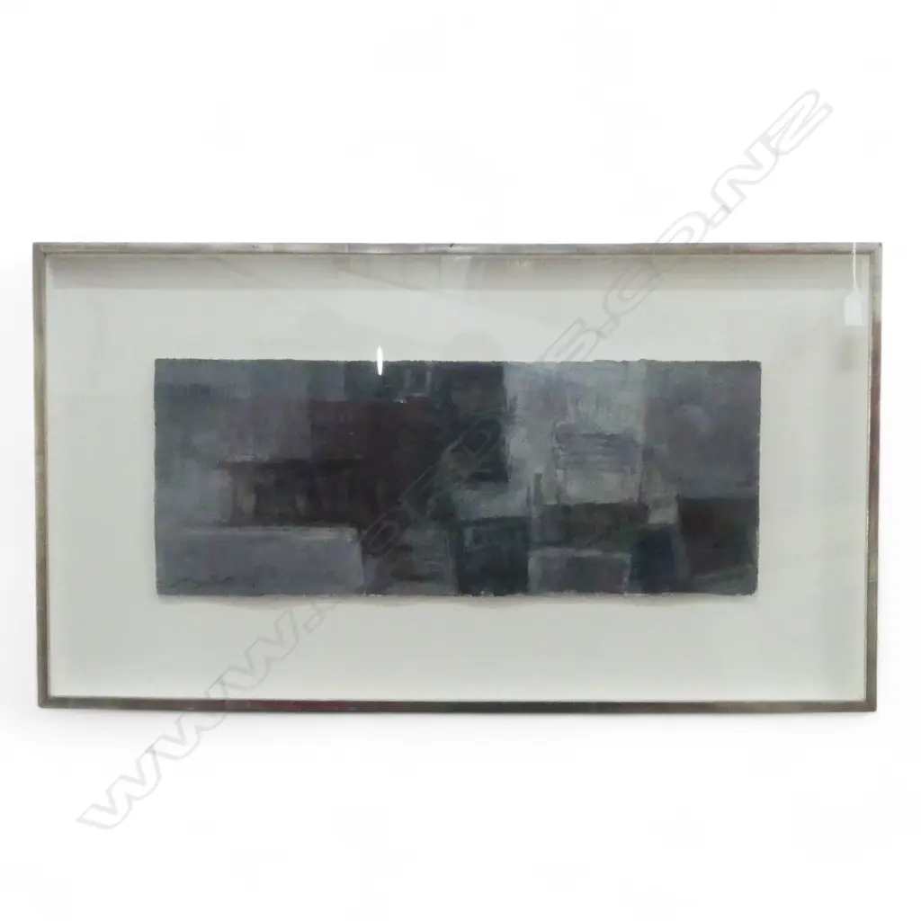 NGUYEN CAM, 'CITYSCAPE', FRAMED OIL ON RICEPAPER, 250x650mm Image 1++