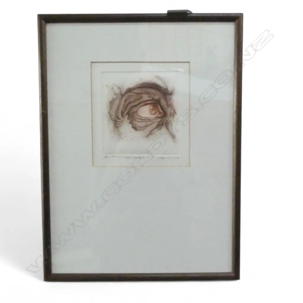 BARRY CLEAVIN, EYE PIECE, 2nd STATE, ETCHING Ed. 9/30, SIGNED & DATED 1978, 150x145mm Image 1++