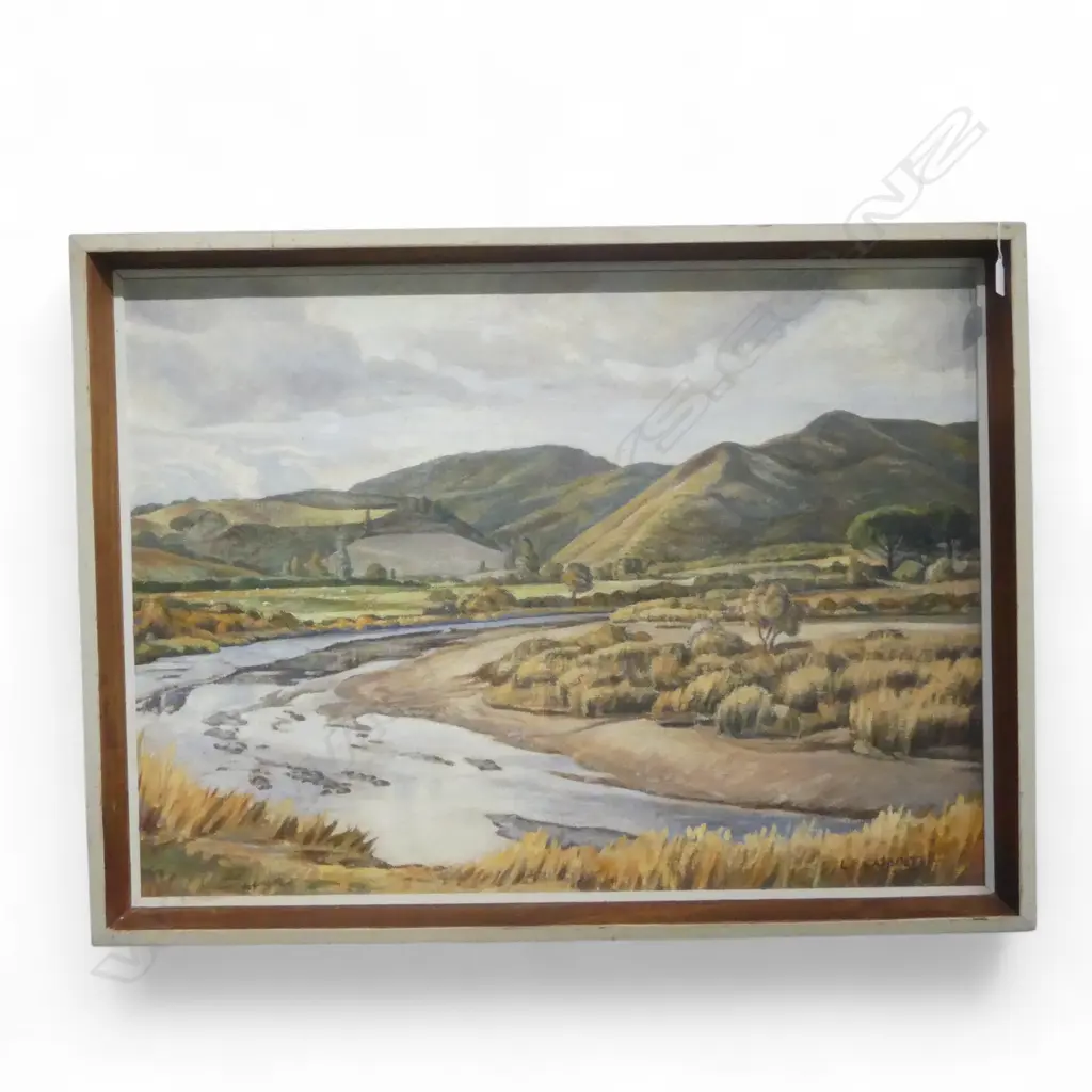LOUISE B. CASBOLT 'EVENING CALM NEAR WHITIANGA' ACYLIC ON CANVAS 660x910mm Image 1++