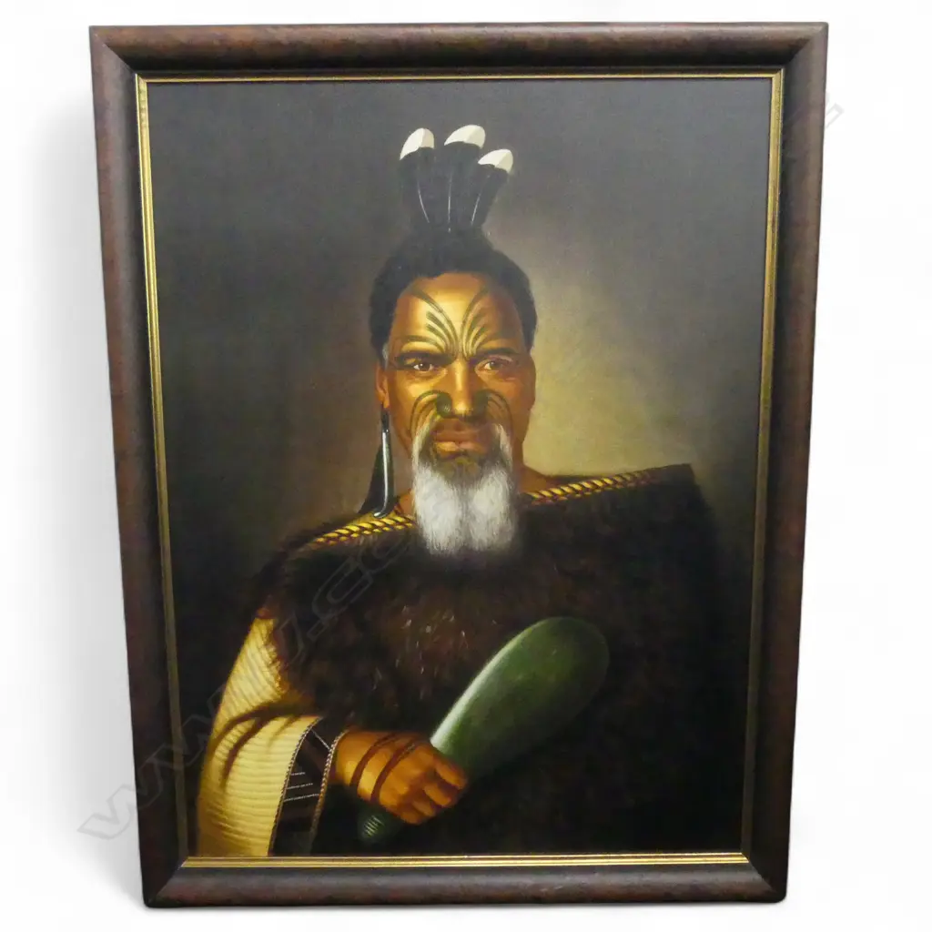 G. LINDAUER PRINT OF HITIRI TE PAERATA, NGATI TE KOHERA 780x590mm Image 1++