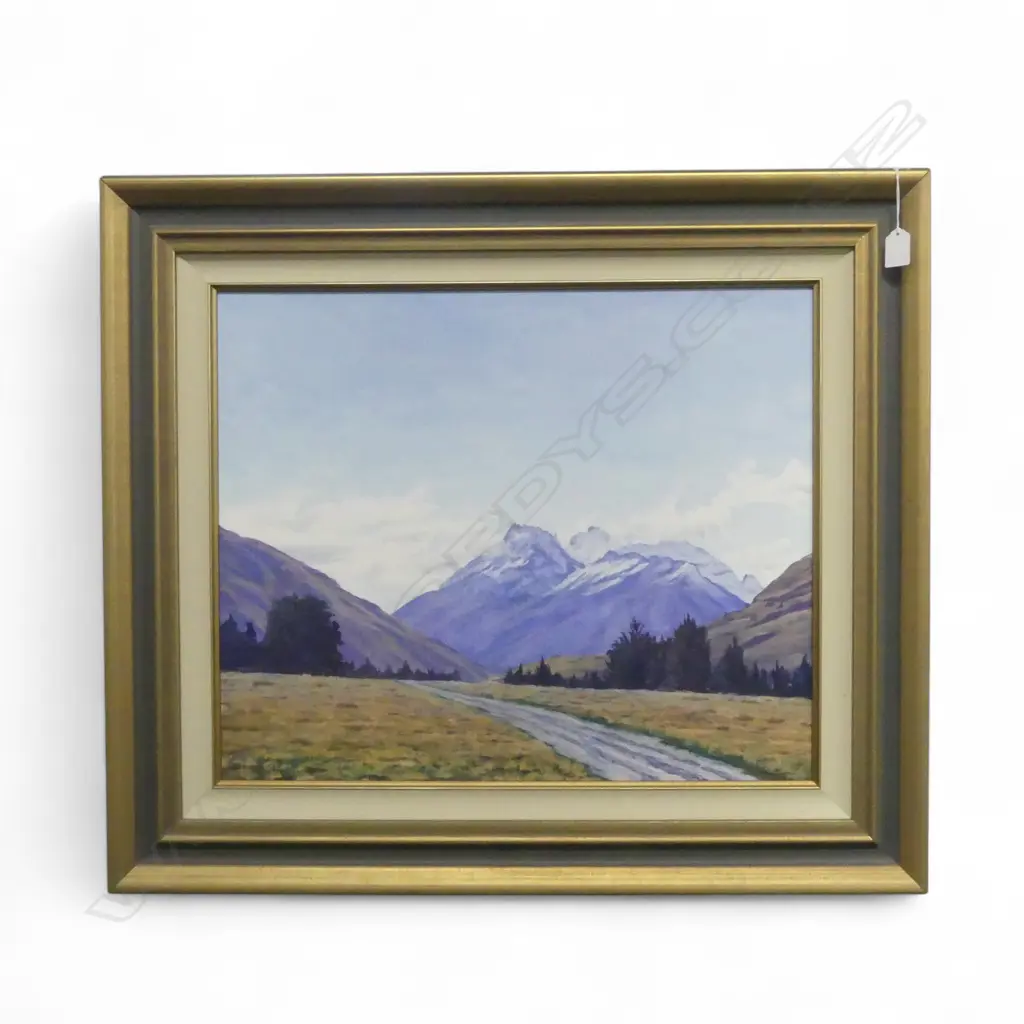 DENIS KING PEAK AND MOUNT EARNSLAW 2000 ACRYLIC AND OIL ON CANVAS SIGNED 490 X 600MM Image 1++