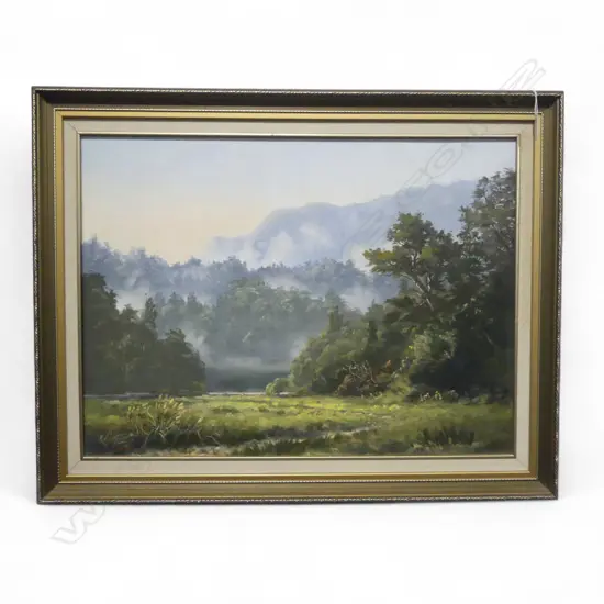 JOY HOULIHAN, TUHOE COUNTRY UREWEA NATIONAL PARK, OIL ON BOARD, 445x600mm