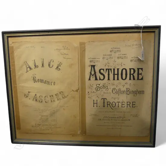 FRAMED MUSIC SHEETS 520x400mm