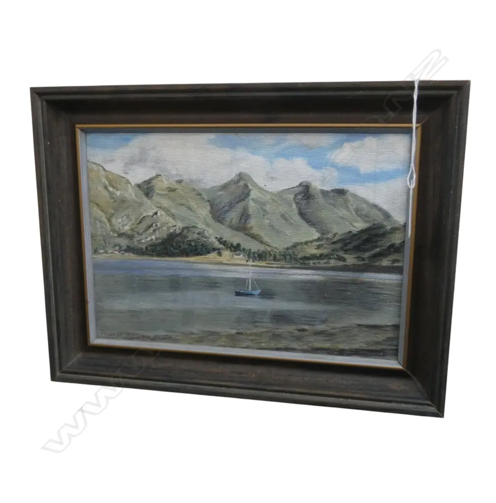 INDISTINCTLY SIGNED N.Z. OIL, COROMANDEL,165x240mm Image 1++