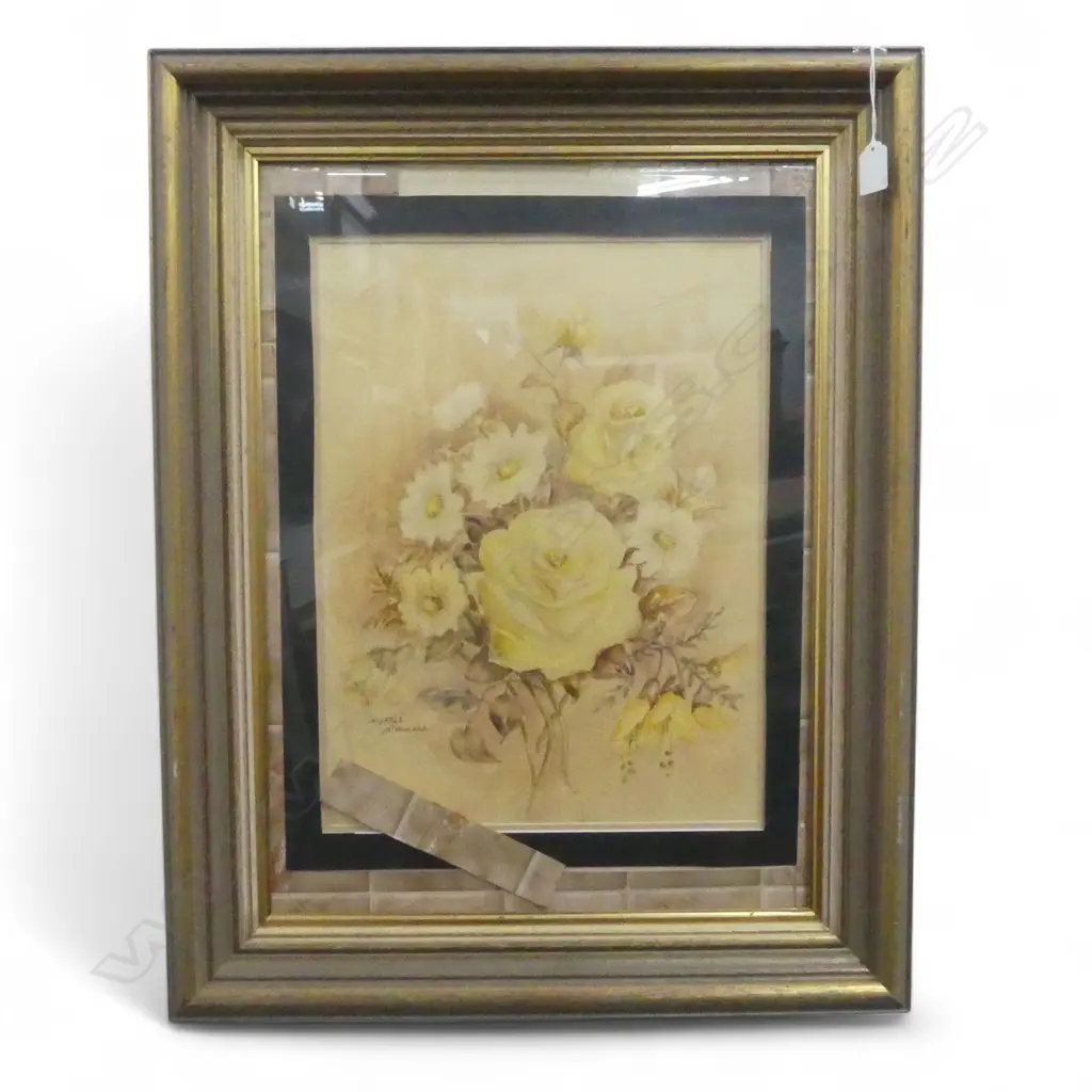 W/C STILLIFE SIGNED MYRTLE MCDONALD H470 L340MM Image 1++
