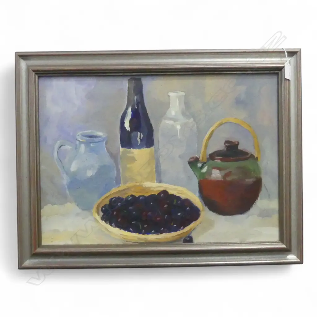 ARTIST UNKNOWN, STILL LIFE OIL ON BOARD 345x490mm Image 1++