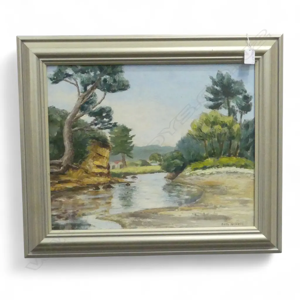 BETTY MCNEIL, ORUA BAY MANUKAU HARBOUR, OIL ON BOARD, 380x470mm Image 1++