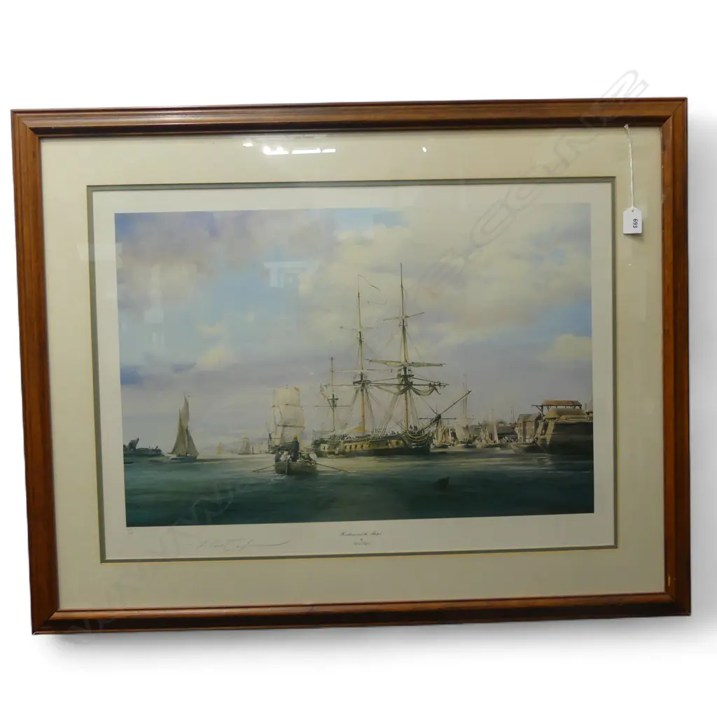 ROBERT TAYLOR PRINT 'HORNBLOWER & THE 'ATROPES'' 109/500 510x710mm Image 1++