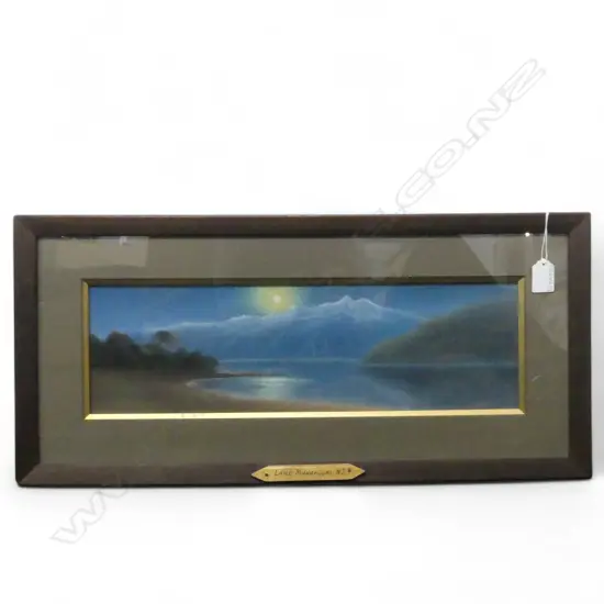 HYDE PERSON, LAKE MANAPOURI N.Z., PASTEL, 130x470mm