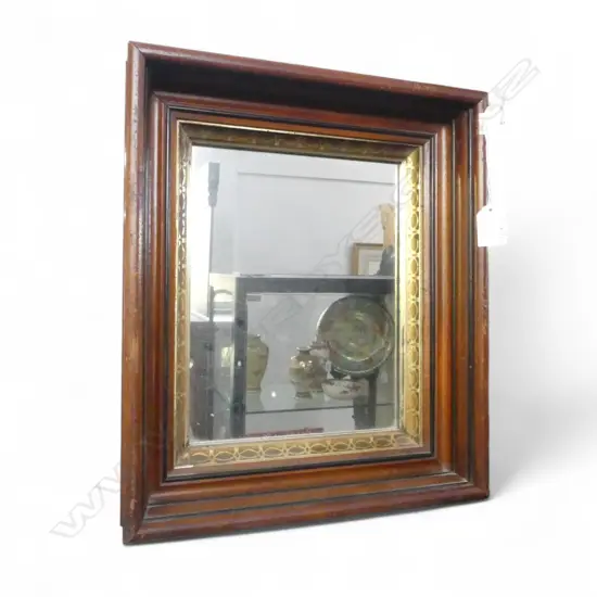 MIRROR IN WOODEN FRAME 355x305mm