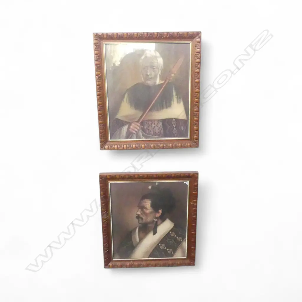 2 LINDAUER PRINTS 260x230mm; Te Hau-Takiri Wharepapa & Anahana  Image 1++
