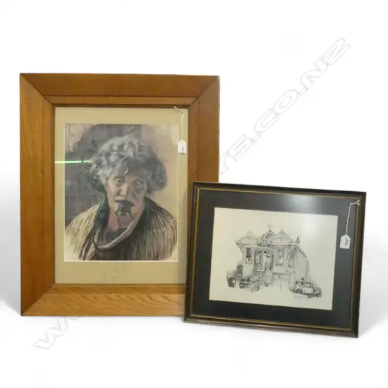 CF GOLDIE 'INA TE PAPATAHI' PRINT REPRODUCTION from the National Gallery NZ & 'HOUSE in PONSONBY' PRINT 250 x 330mm