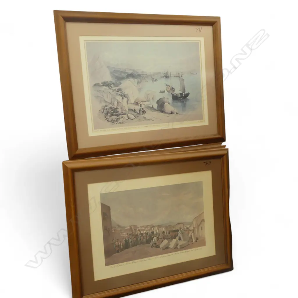 6 FRAMED PRINTS OF MAINLY EARLY HONG KONG 280x360mm Image 1++